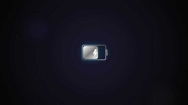 Clean energy symbol power icon battery charging indicator graphic