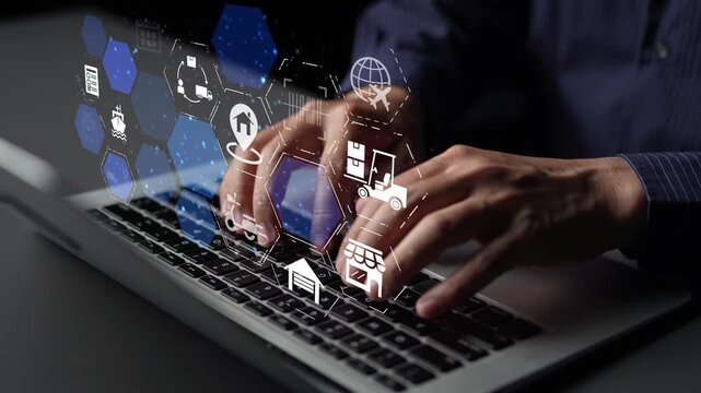 Goods delivery tracking icons show shipping, goods delivery routes, and loFunnelics monitoring. Goods delivery tracking ensures timely goods delivery, secure handling, and accurate tracking. Funnel