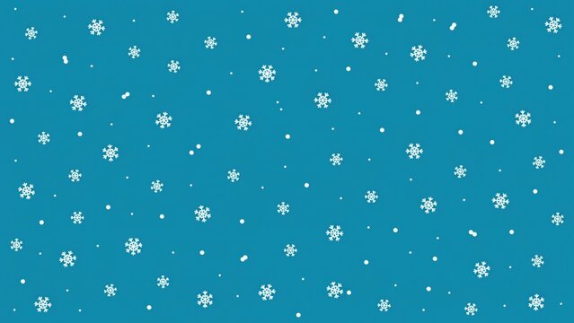 Seamless pattern with white snowflakes on blue