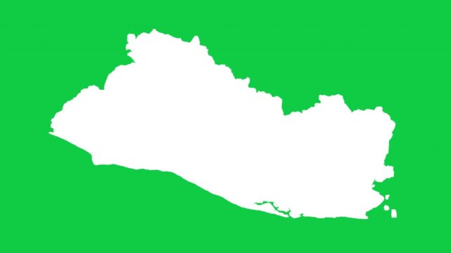 El Salvador wiggle animation map loop green background