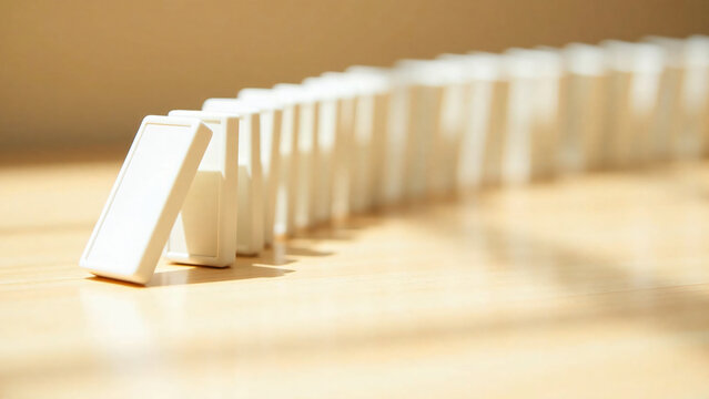 Domino Chain Reaction with Text Space for Marketing