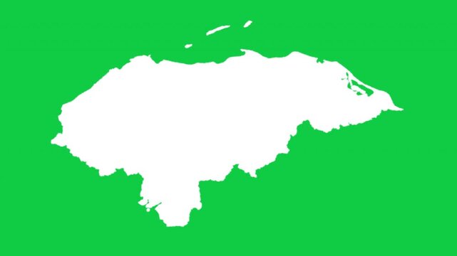 Honduras wiggle animation map loop green background