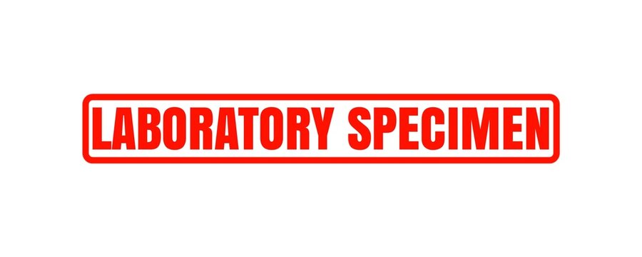Laboratory Specimen Stamp for Medical Samples and Laboratory Documentation