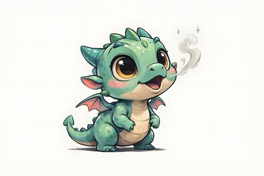 Cute Baby Dragon Illustration