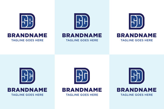 Letters DSB DSC DSD DSE DSG DSJ Monogram Logo Set