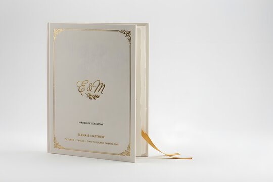 Elegant Wedding Ceremony Booklet