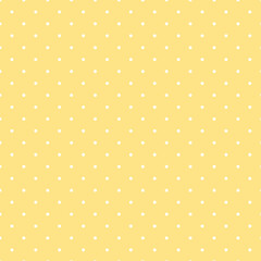 Yellow Polka Dot Seamless Pattern Background © Mella