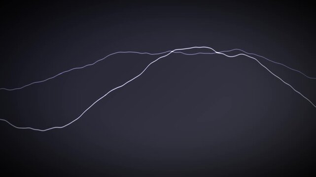 Glowing Line Chart Waves Oscillating on Dark Background