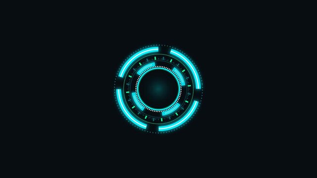 Futuristic HUD Element, Sci-Fi Interface Circle, Technology Background