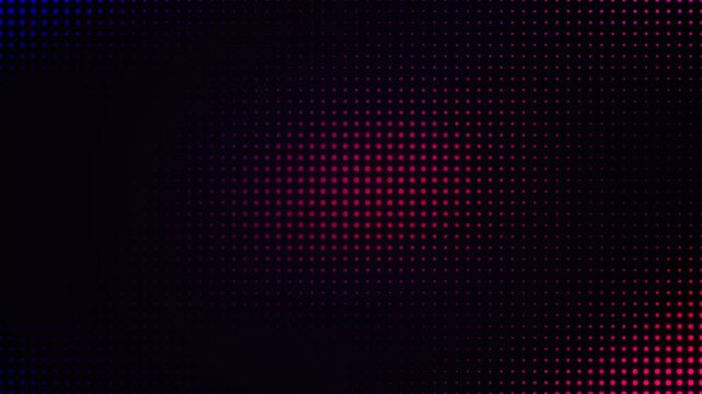Abstract dark background with a rhythmic grid of glowing magenta neon dots