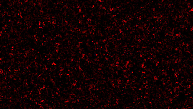 Black Background with Abstract Microscopic Cellular Pattern in Shades of Red