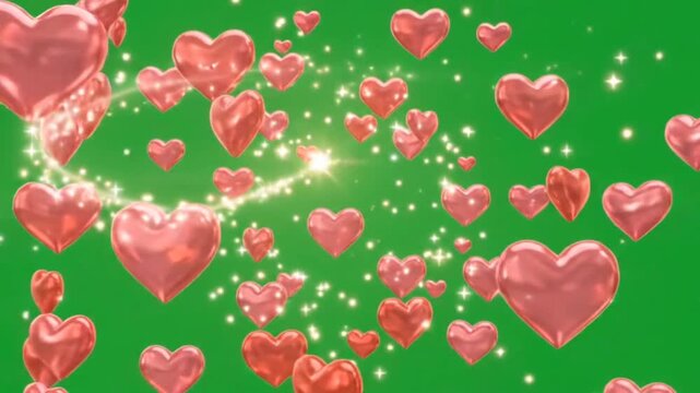 Heart Shine Shimmer Romantic Greenscreen 