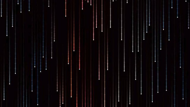 Abstract Light Drops in Dark Space Appearing in Gentle Vertical Motion