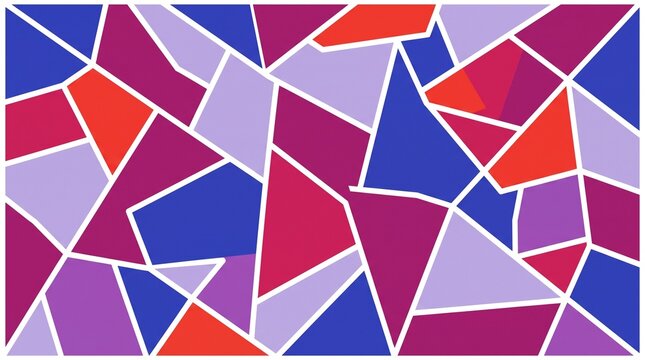 Geometric polygon pattern with shades of purple