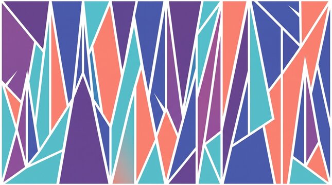 Geometric spire network displays a vibrant angular pattern