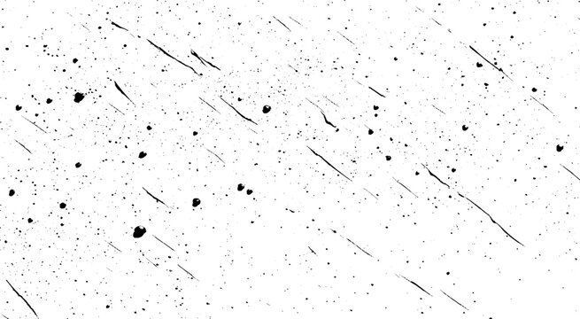 Distressed Black Ink Splatter Texture. Abstract Black Paint Drops and Splashes