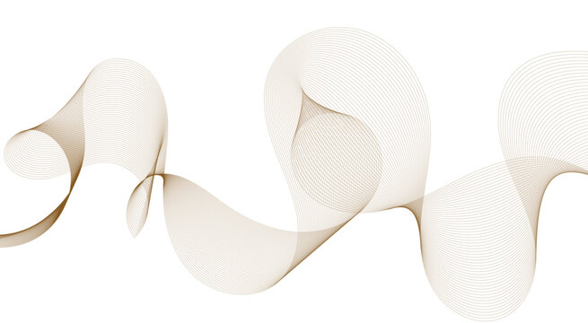 Luxury Golden Curved Lines and Waves. 