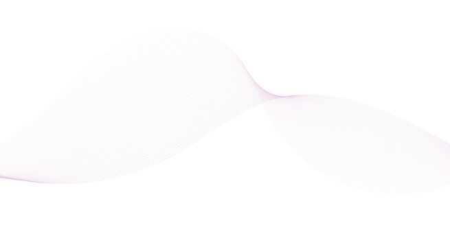 Smooth Flowing Pink Lines Abstract Texture. Dynamic Curved Gold Lines on White. Vector EPS10