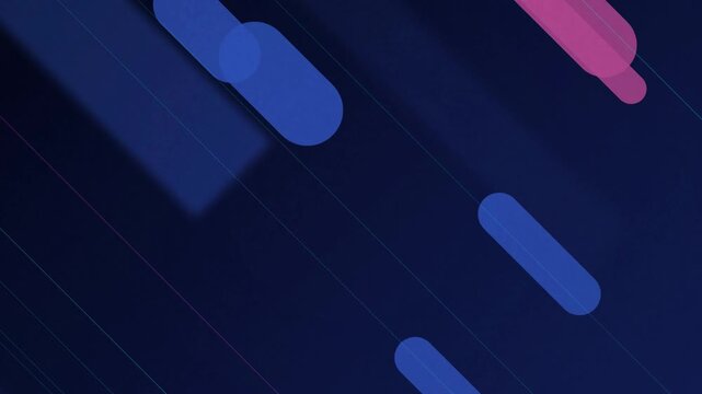 Minimalist capsule shapes sliding seamless loop motion background