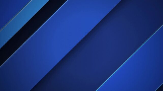 Diagonal blue bands shifting parallax seamless loop motion background