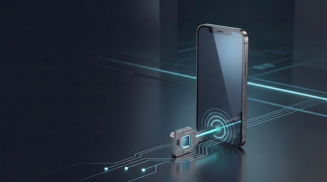 Passwordless Authentication Concept with Digital Security Key and Smartphone