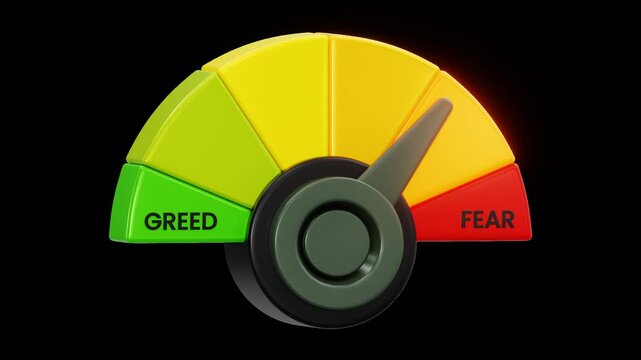 Market Sentiment Greed and Fear Index Gauge Meter