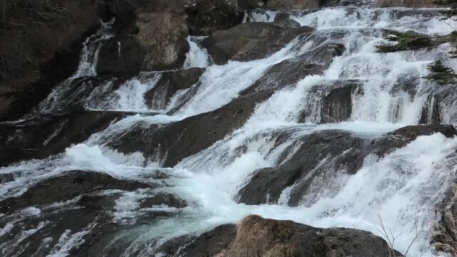 waterfall in the mountains