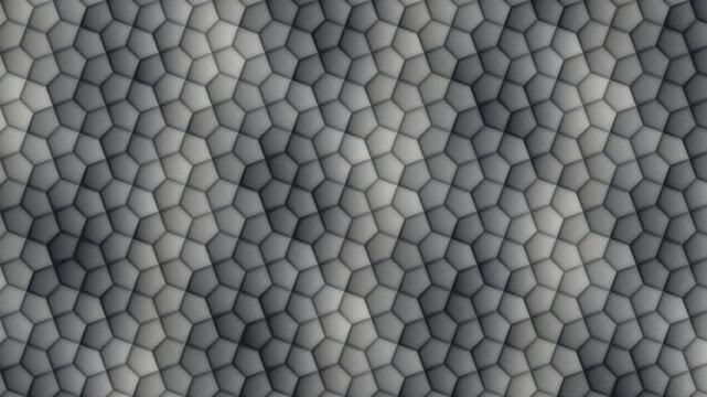 Cairo Pentagonal Tiling Flexing Through Its One Degree of Freedom Abstract Background Seamless Loop in cool grey tones