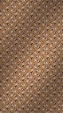 Mirror Twist Lattice Of Counter Handed Swirl Knots Unwinding Into Petals Abstract Motion Background Seamless Loop in bright vermilion tones vertical 9:16