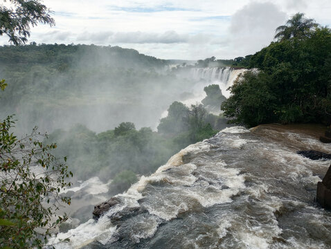 Beautifil View of the waterfalls of Iguaz&uacute; National Park.