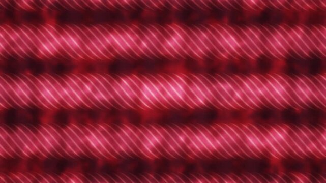 Braided Pillars of Light Threaded With Helical Filaments, Counter Roll Camera Banking, Seamless Loop Background in subtle ember tones