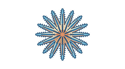 Obraz premium Stylized blue and orange starfish illustration