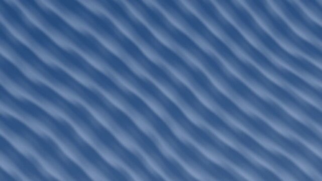 Undulatus Cloud Rows Drifting in Parallel Bands at High Altitude, Seamless Loop in rich azure tones