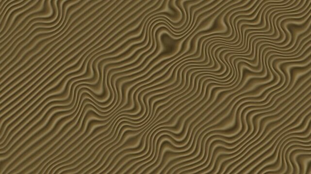 Vortex Dipole Carpet Winding a Striped Dye Field Abstract Fluid Motion Background Seamless Loop in bright umber tones