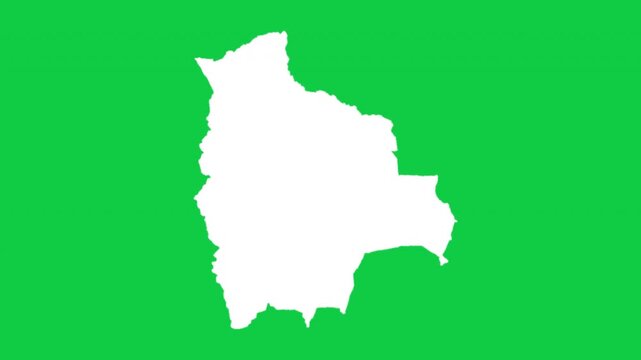 Bolivia wiggle animation map loop green background