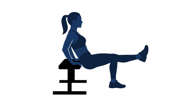 Female Fitness Performing Barbell Hip Thrust Silhouette