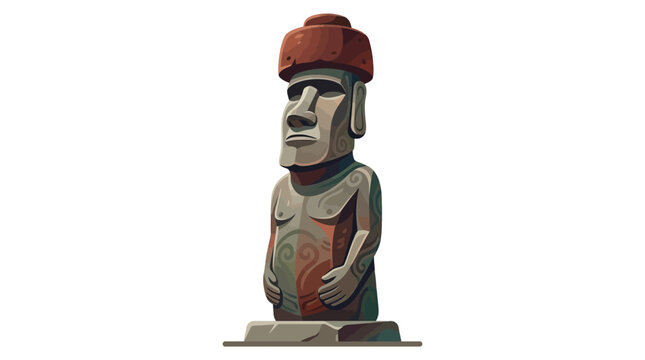Vector illustration of Moai statue concept vector illustration for creative projects and modern business isolated background element