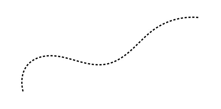 Long squiggle dashed line arrow