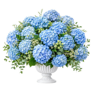 elegant blue hydrangea bouquet cutout isolated illustration cutout cutout isolated illustration on transparent background