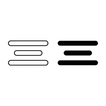 Align center icon set for text formatting and user interface design elements.