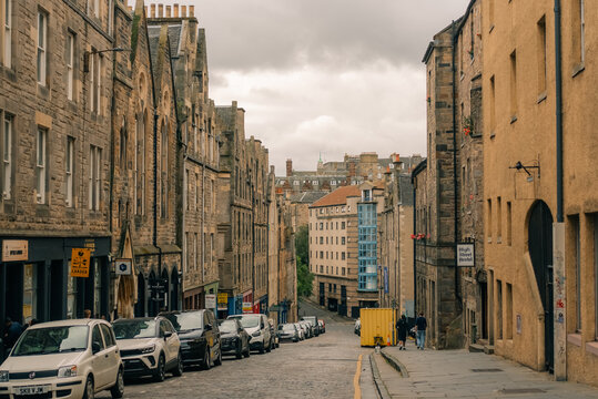 Royal Mile in Edinburgh Old Town with the historic Tron Kirk bell tower in Scotland, UK - 4 September 2026.