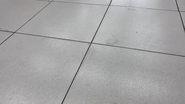 Bright Natural Light Reflection on Clean Ceramic Floor