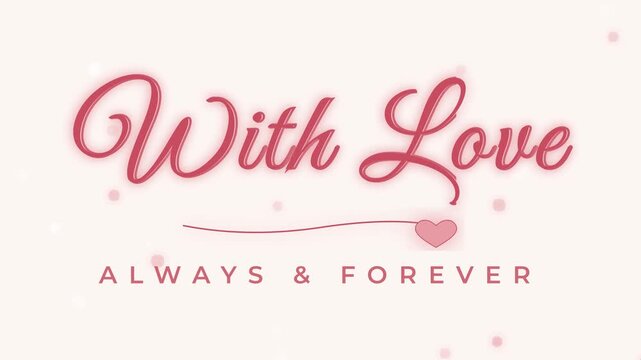 Wedding Celebration Animated With Love Text Pink Bokeh Background