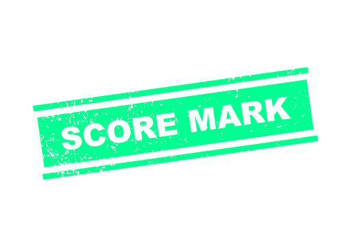 Green score mark stamp with bold text illustration