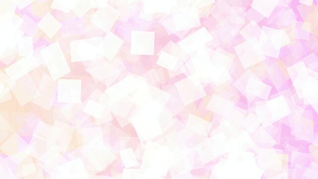 Floating white squares with soft pastel hues 4K