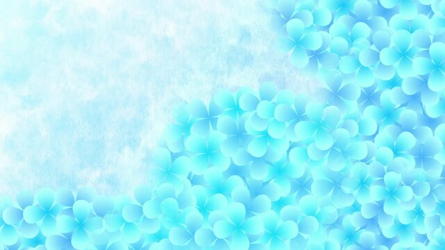Blue Hydrangea Floral Pattern 4K