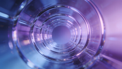 Obraz premium Modern macro abstract glass tunnel background