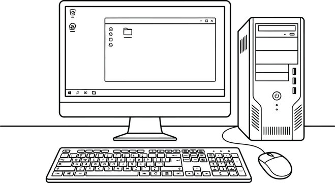 illustration of computer keyboard and mouse
