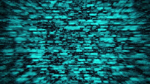 Blue digital data stream abstract technology seamless background loop