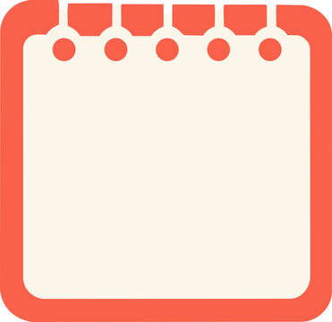 Red Notebook Style Memo Frame Vector